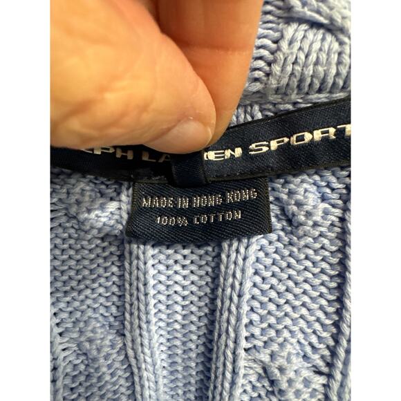 Ralph Lauren Sport Cable Knit Full Zip Cardigan or Sweater, Medium, Women's - Picture 8 of 11